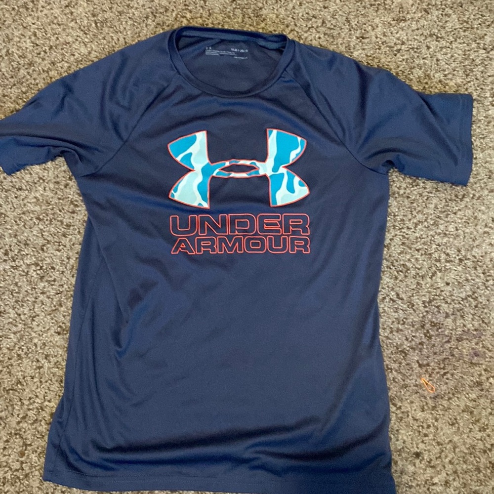 Gray Under Armour shirt, boys